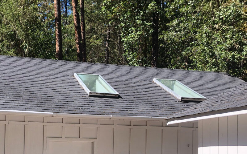 Recently cleaned roof in Rogue River, Oregon