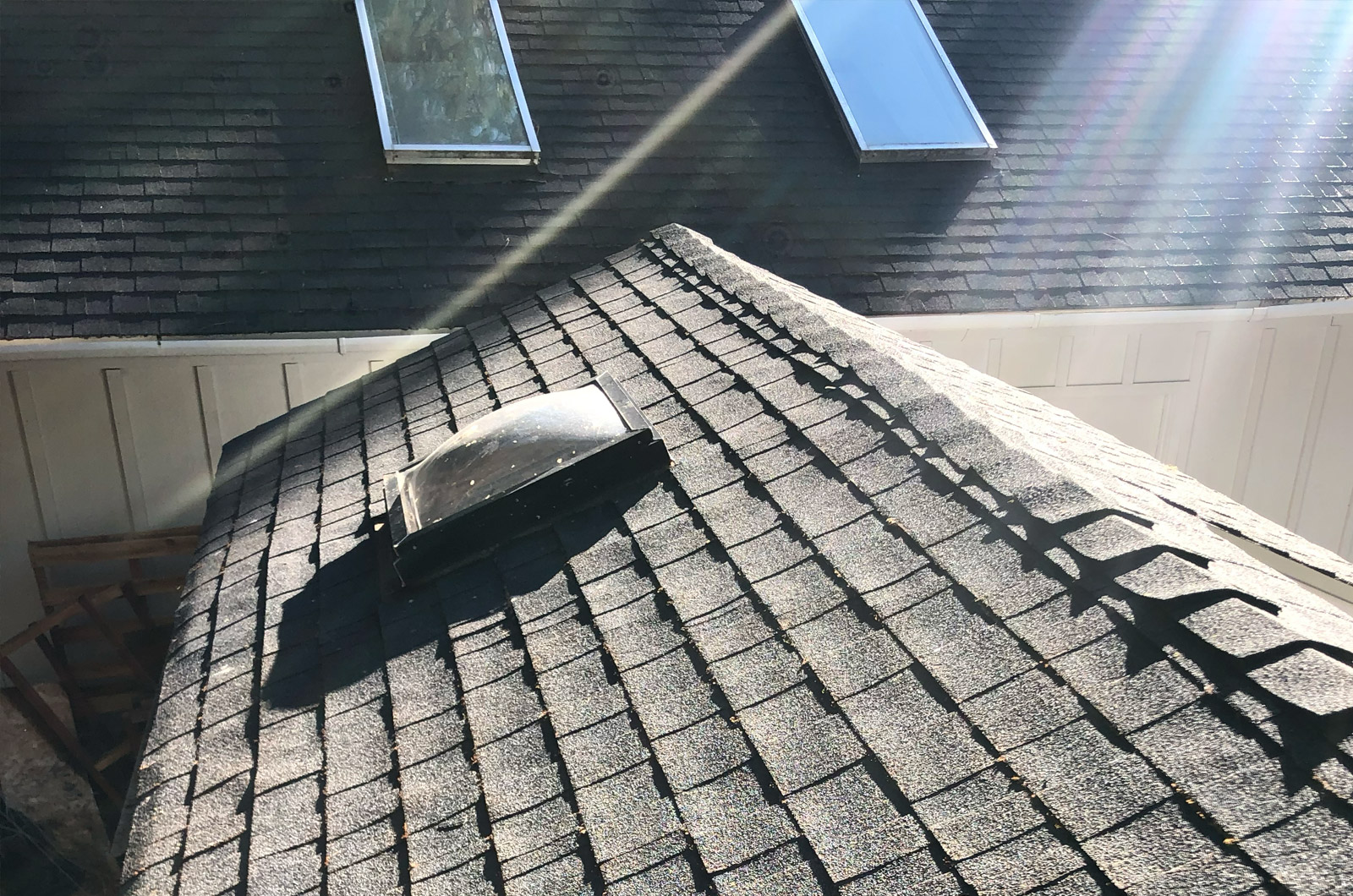 A recent cleaned roof free from moss to extend lifespan