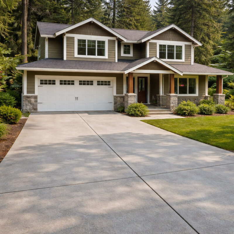 A clean driveway leading to a house in southern Oregon