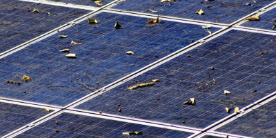 Dirty solar panels from not cleaning