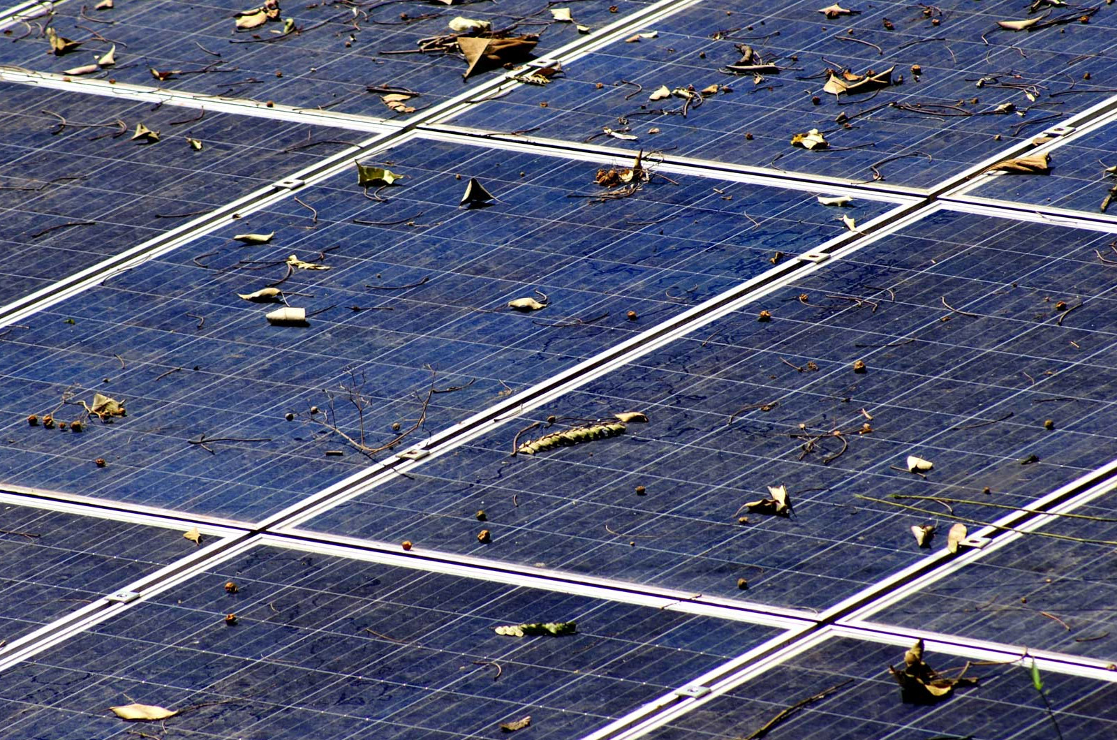 Dirty solar panels from not cleaning