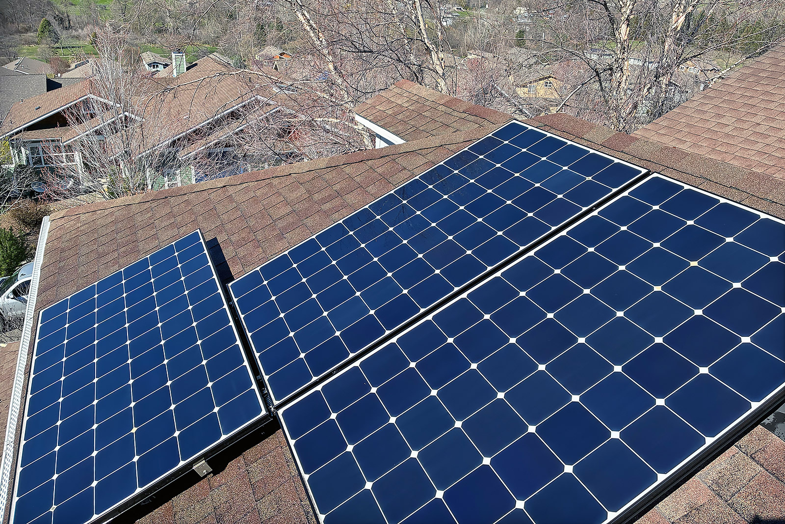 Clean solar panels during spring