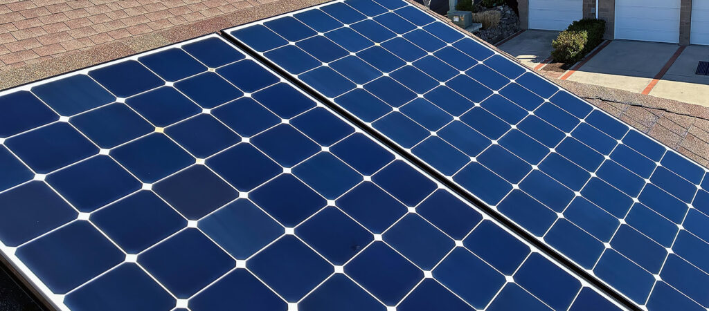 Recently cleaned solar panels in Southern Oregon