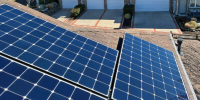 Clean solar panels on a roof in southern Oregon