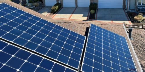 Clean solar panels on a roof in southern Oregon