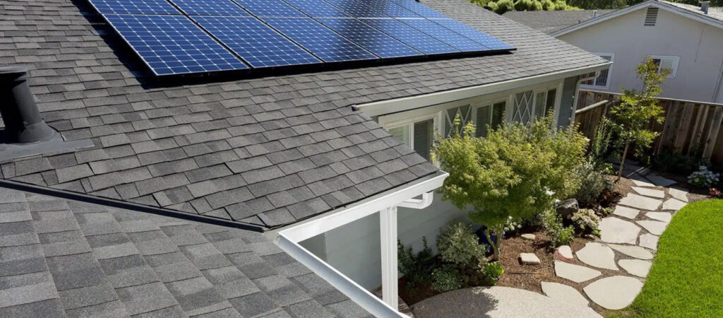 Clean solar panels on a roof in southern Oregon