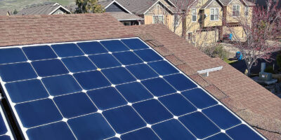 Clean Solar Panel on a roof in Southern Oregon