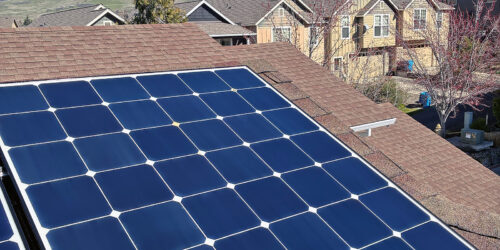 Clean Solar Panel on a roof in Southern Oregon