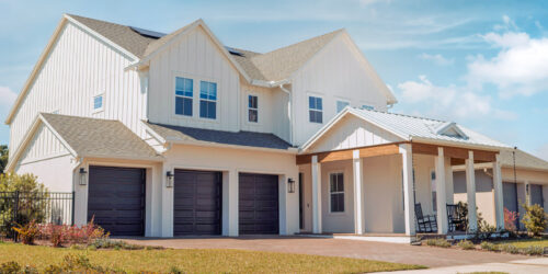 A clean, white farmhouse-style home in Southern Oregon that recent got washed