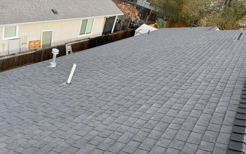 A roof in Medford, Oregon after moss removal